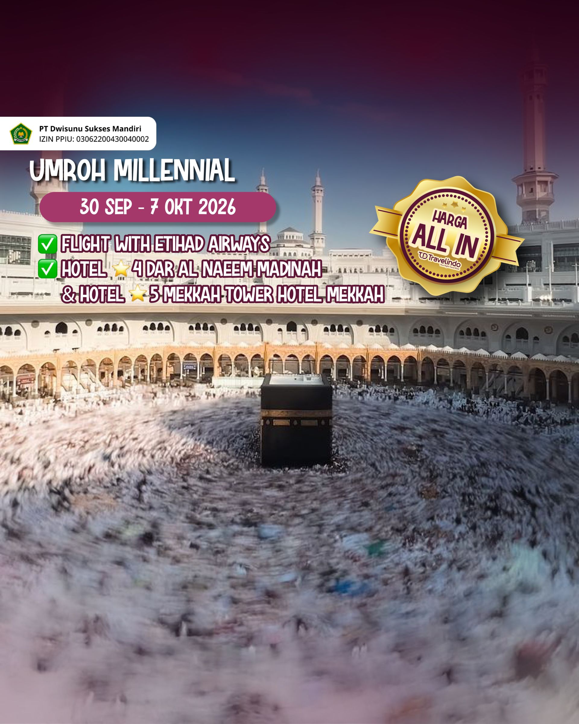 SMART LUXURY UMROH MILLENNIAL [3 0 SEP - 7 OKT 2026]