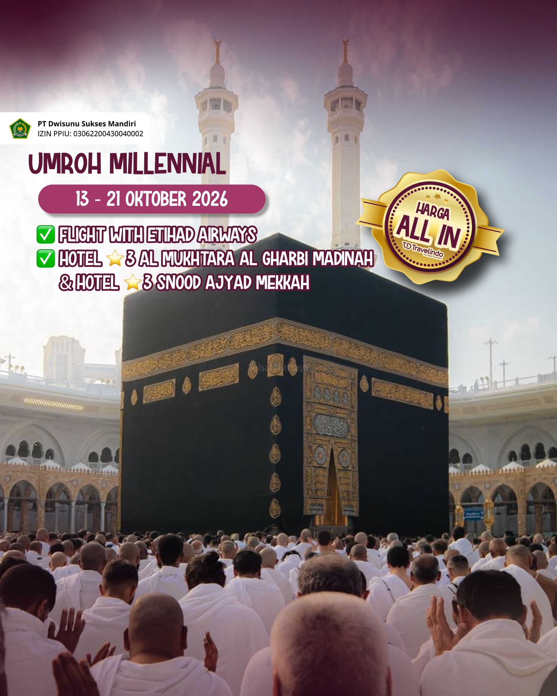 Golden Value UMROH MILLENNIAL [13 - 21 OKTOBER 2026]