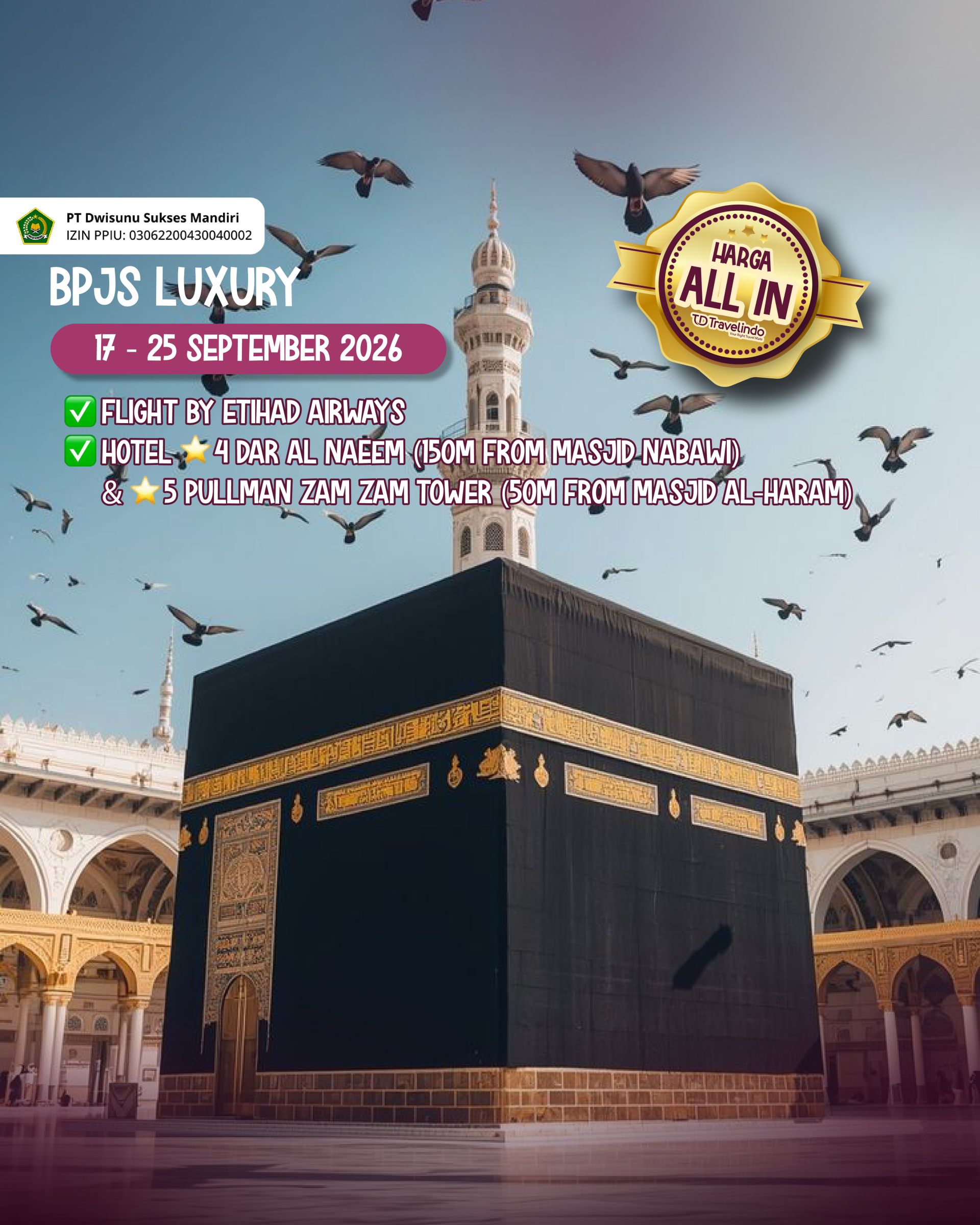 BPJS LUXURY Umroh Millennial [17 - 25 SEPTEMBER 2026]